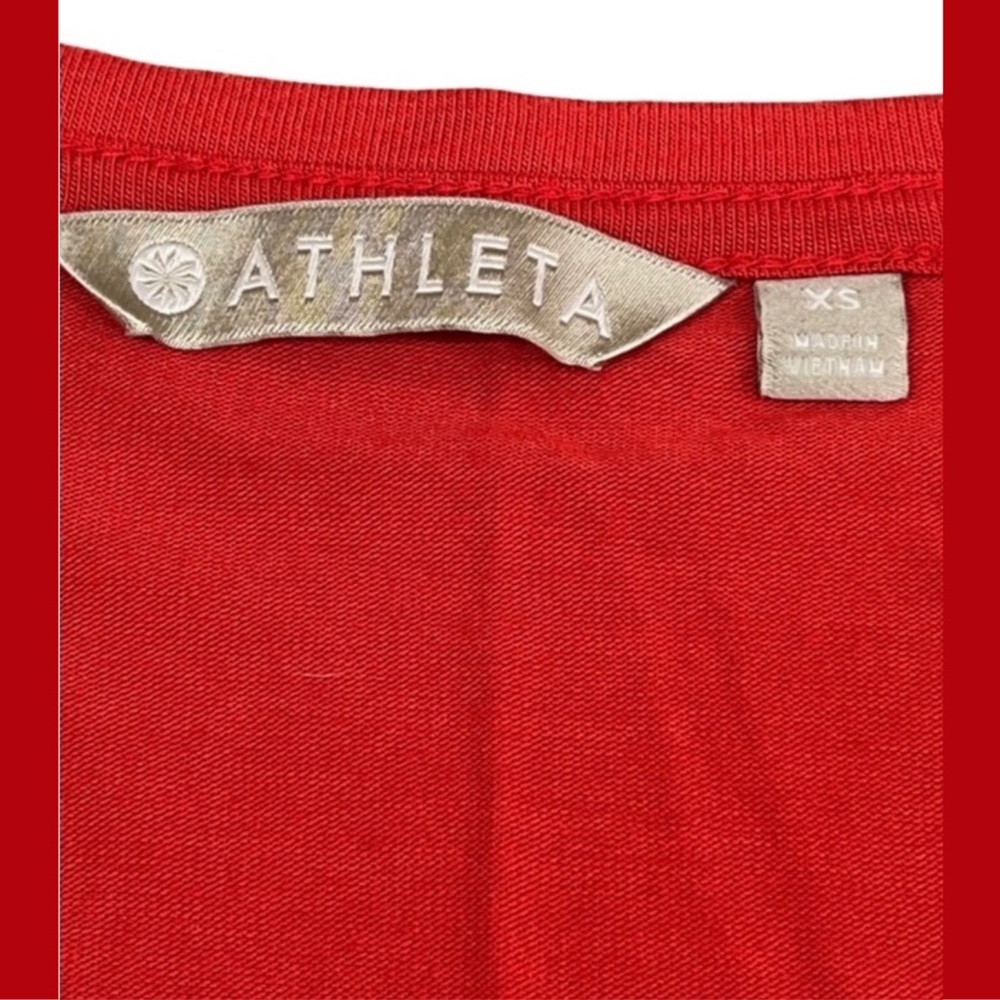 ATHLETA Cloudlight Cowl Red Relaxed Top! - Picture 4 of 5